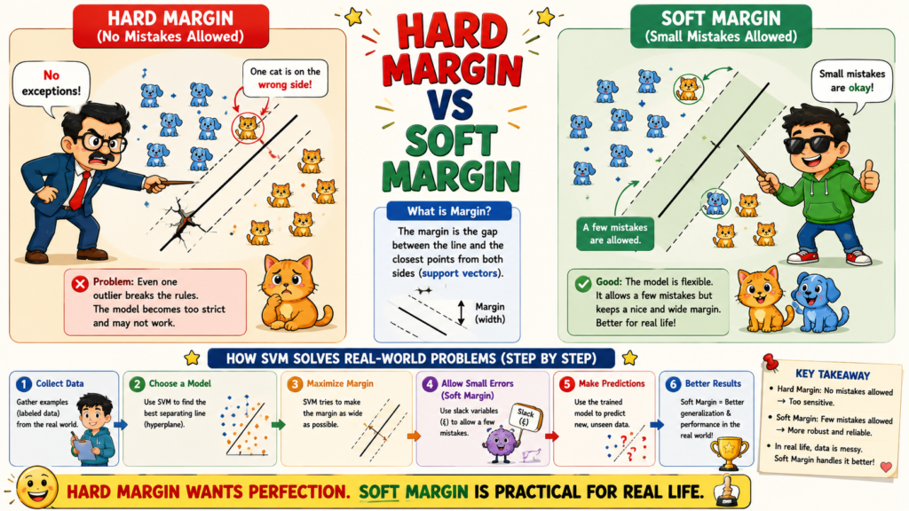 soft vs hard margin in svm