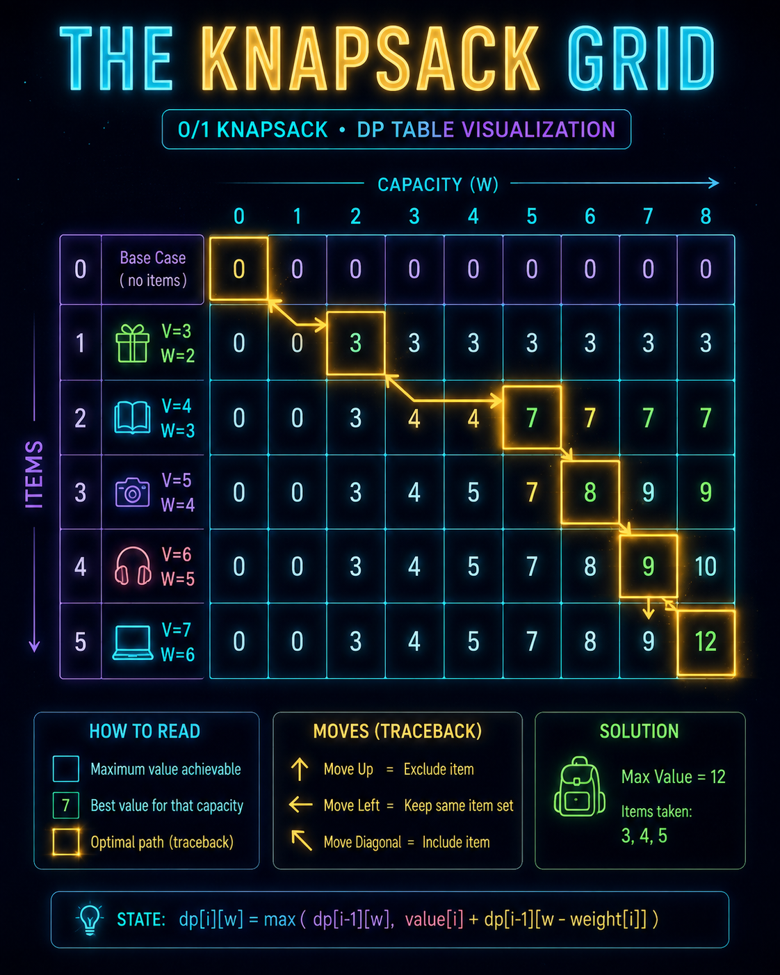 The Knapsack Grid
