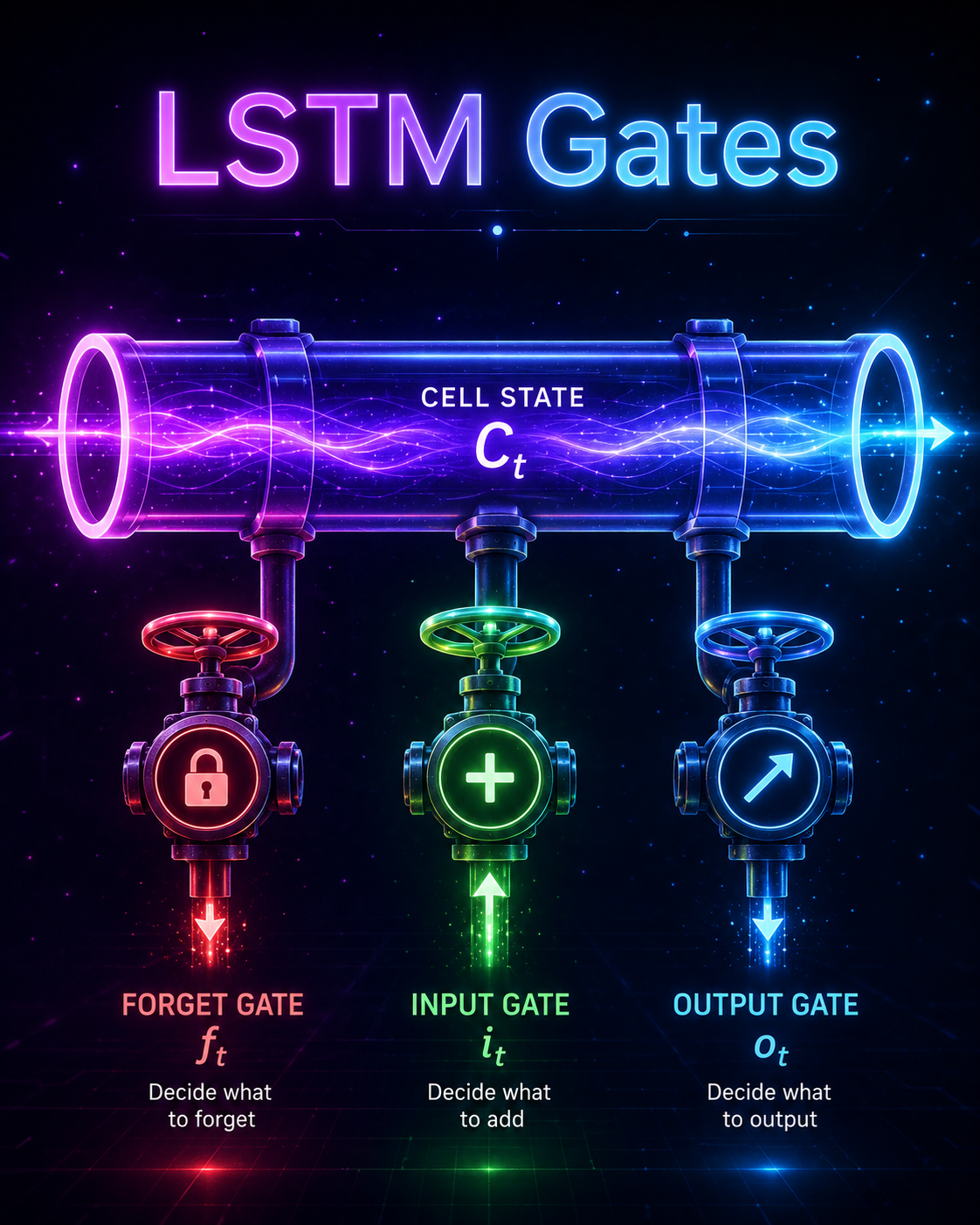LSTM Cell Gates (Conveyor Belt)